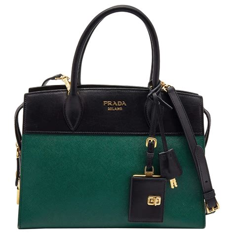 Prada Esplanade Medium Leather City Satchel Bag 